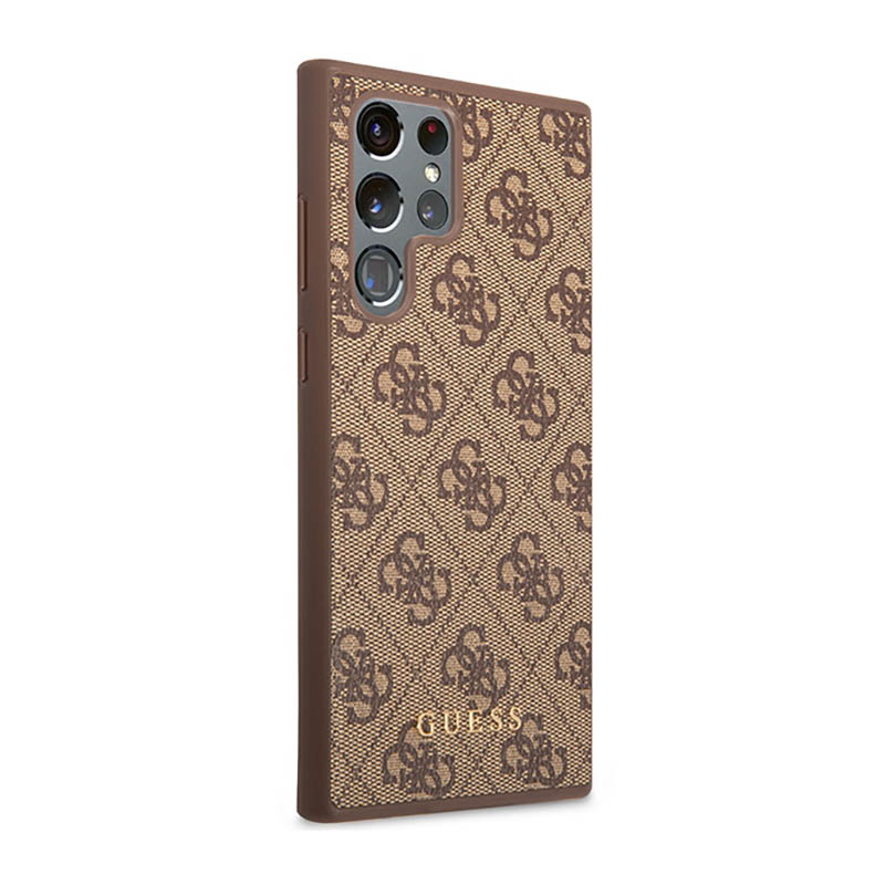 Guess 4G Metal Logo - Etui Samsung Galaxy S23 Ultra (brązowy) - obrazek 4