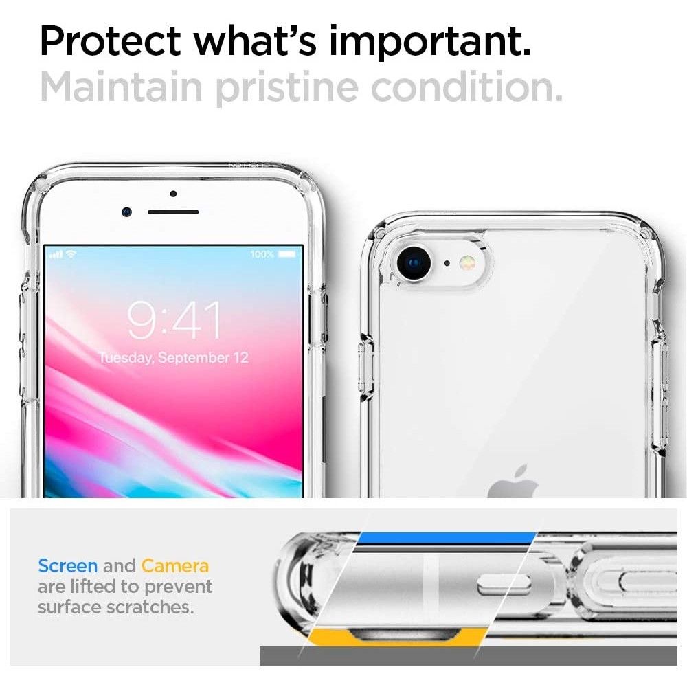 Spigen Ultra Hybrid - Etui do iPhone SE 2022 / SE 2020 / 8 / 7 (Przezroczysty) - obrazek 2