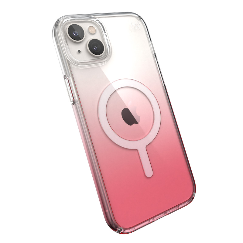 Speck Presidio Perfect-Clear + Ombre + MagSafe - Etui iPhone 15 Plus / 14 Plus z powłoką MICROBAN (Clear / Vintage Rose Fade) - obrazek 3