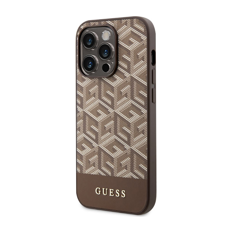 Guess GCube Stripes MagSafe - Etui iPhone 14 Pro Max (Brązowy) - obrazek 2