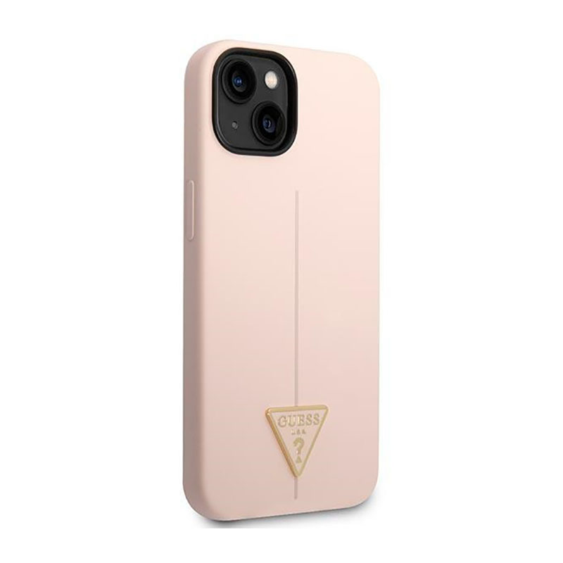 Guess Silicone Triangle Logo - Etui iPhone 14 (różowy) - obrazek 4