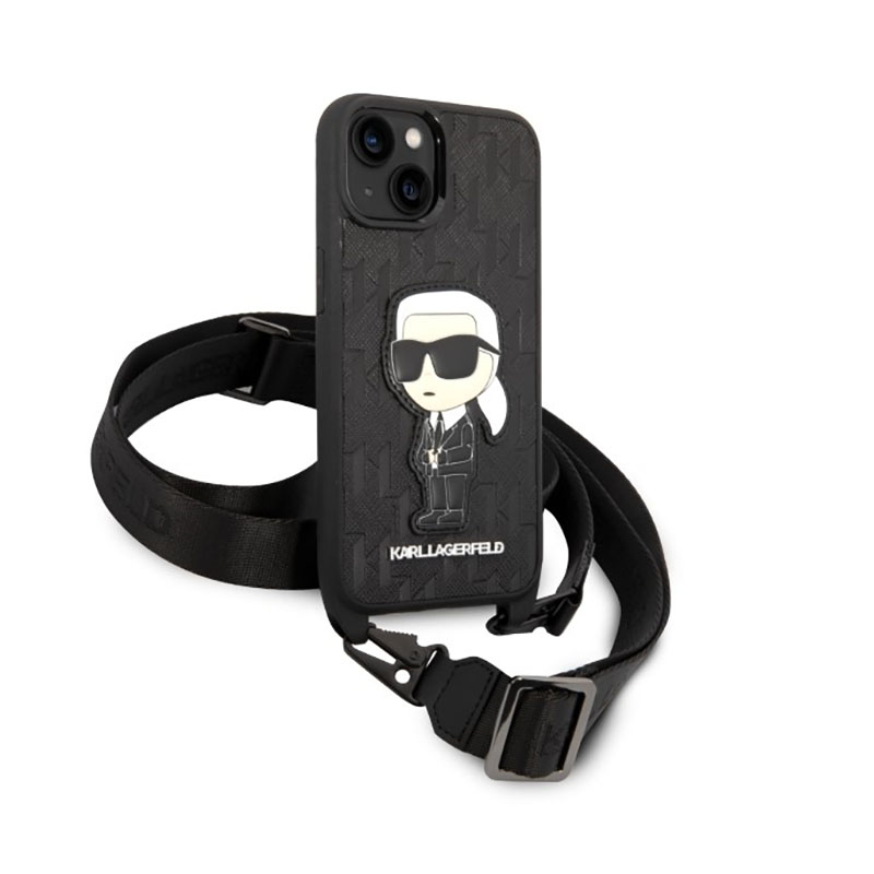 Karl Lagerfeld NFT Monogram Ikonik Patch - Etui iPhone 14 Plus (czarny) - obrazek 3