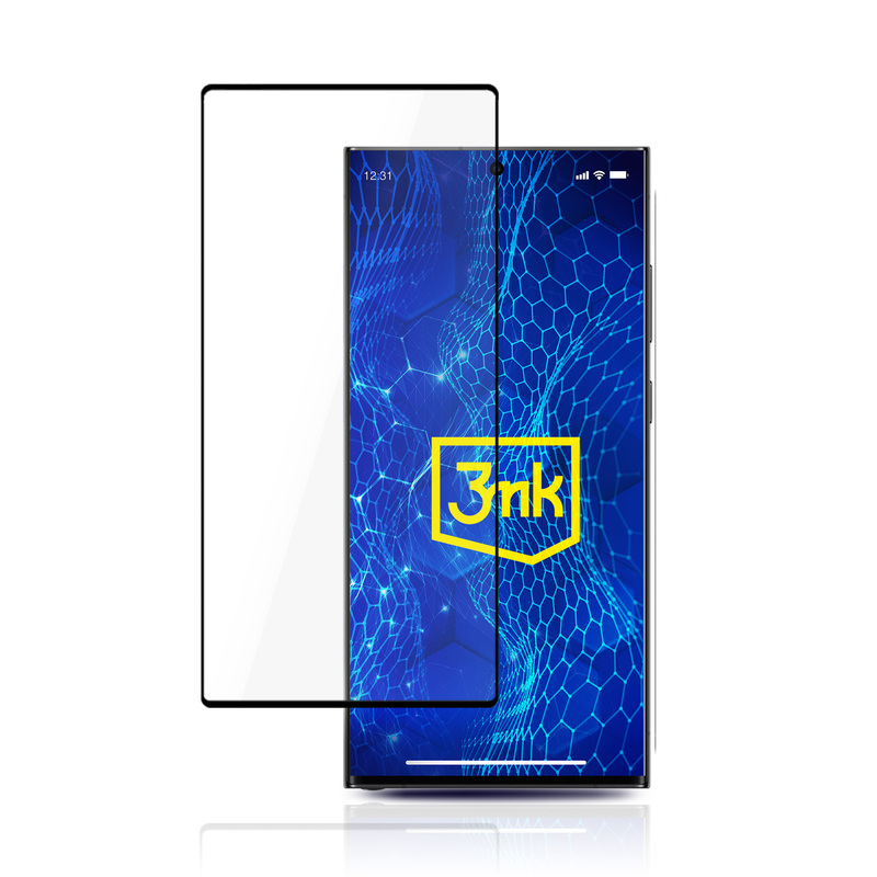 3mk HardGlass Max Lite - Szkło hartowane do Samsung Galaxy S23 Ultra (Czarny) - obrazek 2