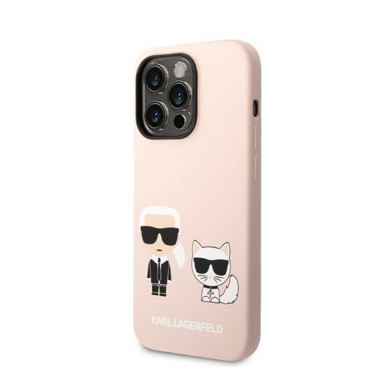 Karl Lagerfeld Liquid Silicone Karl & Choupette MagSafe - Etui iPhone 14 Pro (różowy) - obrazek 2