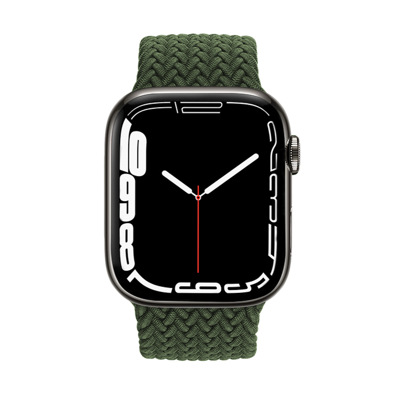 Crong Wave Band - Pleciony pasek do Apple Watch 38/40/41/42 mm (zielony) - obrazek 2