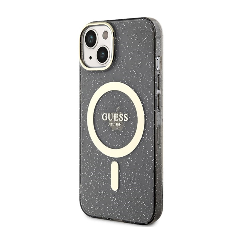 Guess Glitter Gold MagSafe - Etui iPhone 14 Plus (Czarny) - obrazek 2