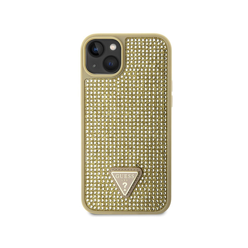 Guess Rhinestone Triangle - Etui iPhone 14 Plus (złoty) - obrazek 3
