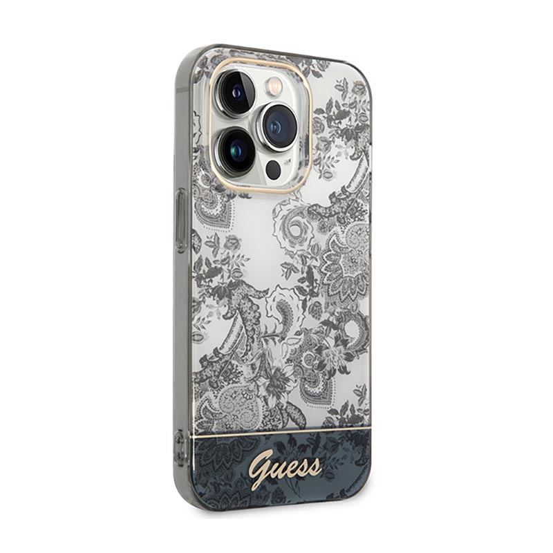 Guess Porcelain Collection - Etui iPhone 14 Pro (szary) - obrazek 4