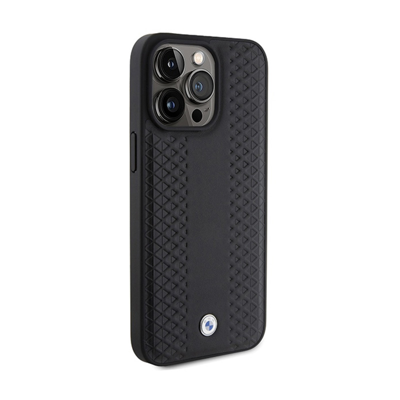 BMW Leather Diamond Pattern - Etui iPhone 15 Pro Max (czarny) - obrazek 4