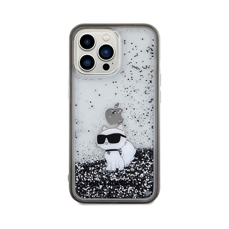 Karl Lagerfeld Liquid Glitter Choupette - Etui iPhone 13 Pro Max (przezroczysty) - obrazek 3